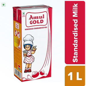 Amul Gold Homogenised Standardised Milk – 1 Litre