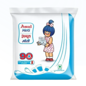 Amul Moti Toned Milk 450 ML (90 Days Shelf Life)