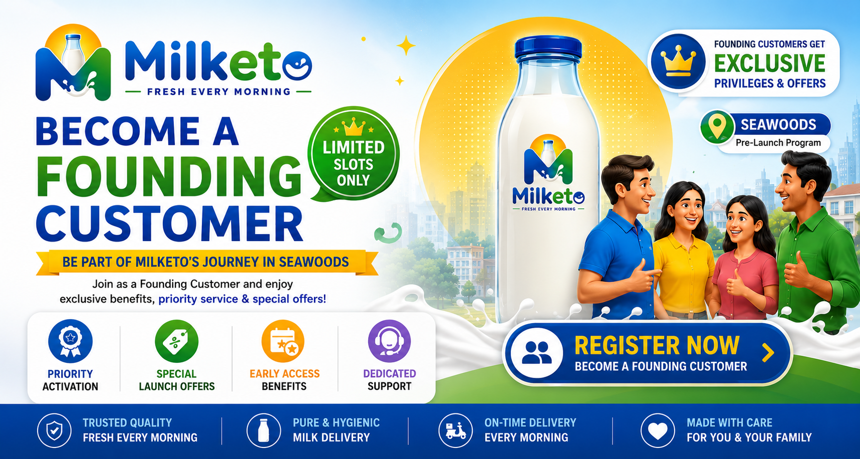 Become a Milketo Founding Customer