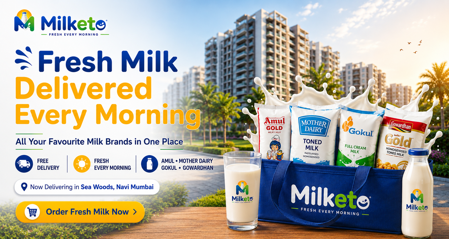 Now Delivering in Sea Woods, Navi Mumbai