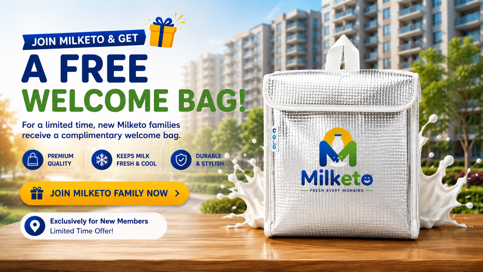 Join Milketo and Get Free Welcome Bag